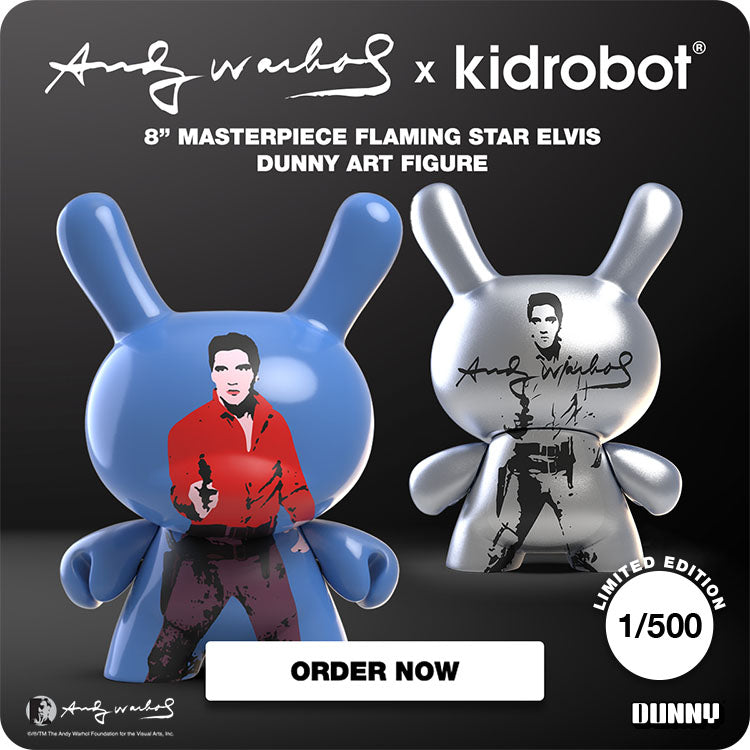 Andy Warhol 8” Masterpiece Flaming Star Elvis Dunny Art Figure - Limited Edition of 500 - SOLD OUT