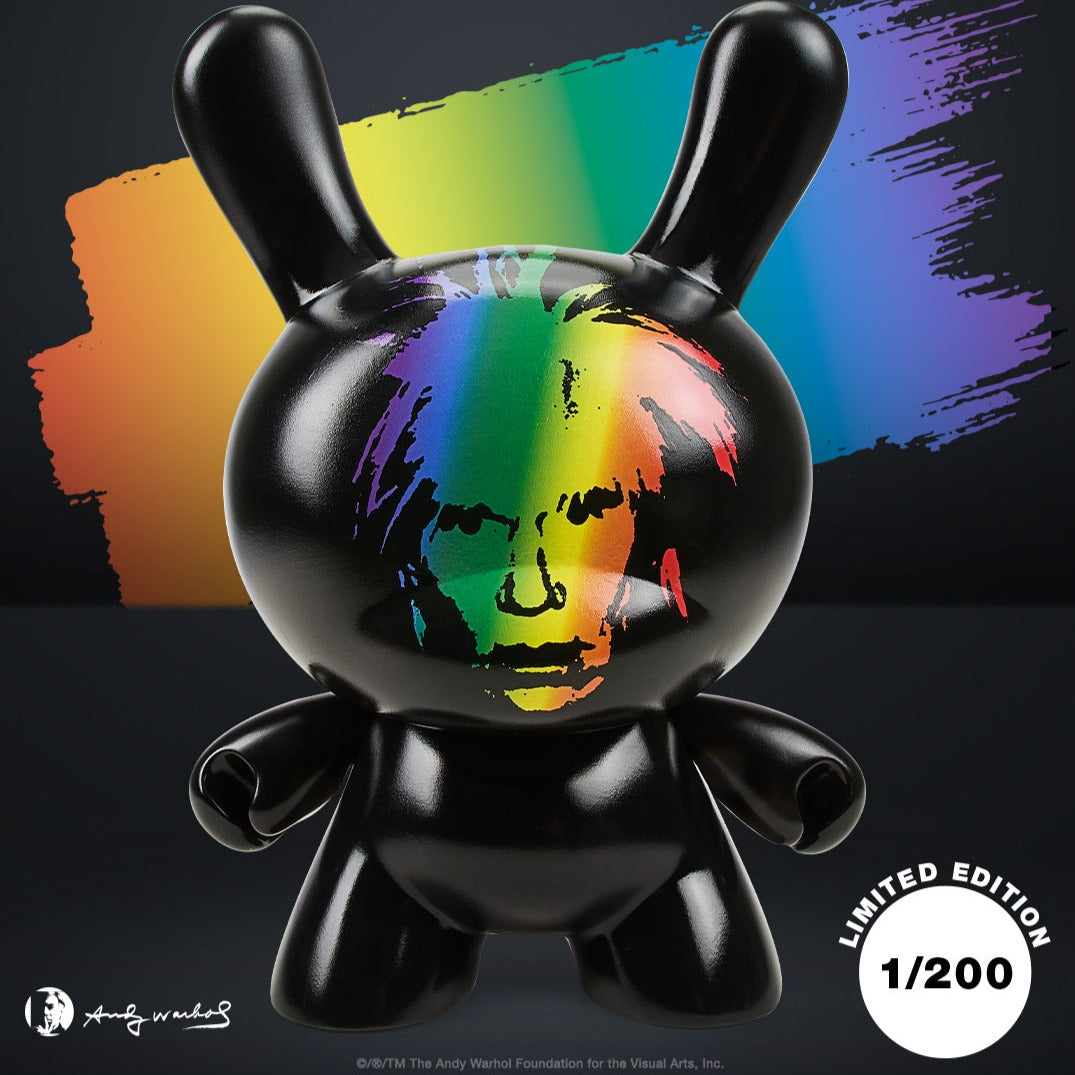 SDCC 2022: Andy Warhol Fright Wig Self-Portrait 8" Masterpiece Dunny Vinyl Figure - Pride Edition - SOLD OUT