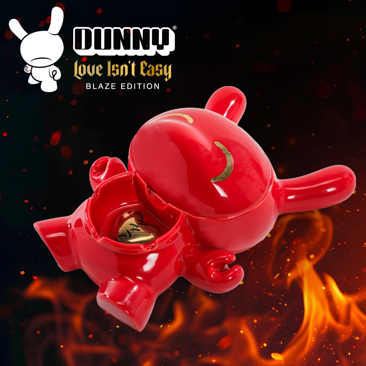 L.I.E. (LOVE ISN’T EASY) Dunny Ceramic Ashtray: BLAZE Edition (CONCEPT)