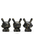 Three Wise Dunnys 5” Porcelain 3-Pack (Black and Gold) Limited Edition of 500 - Kidrobot.com Exclusive - SOLD OUT!