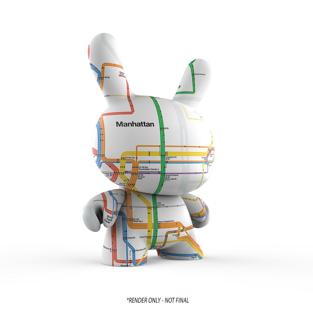 Metropolitan Transportation Authority x Kidrobot - MTA New York City Subway Map Dunny 8" Vinyl Art Figure (CONCEPT))