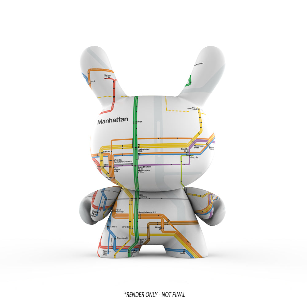 Metropolitan Transportation Authority x Kidrobot - MTA New York City Subway Map Dunny 8" Vinyl Art Figure (CONCEPT))