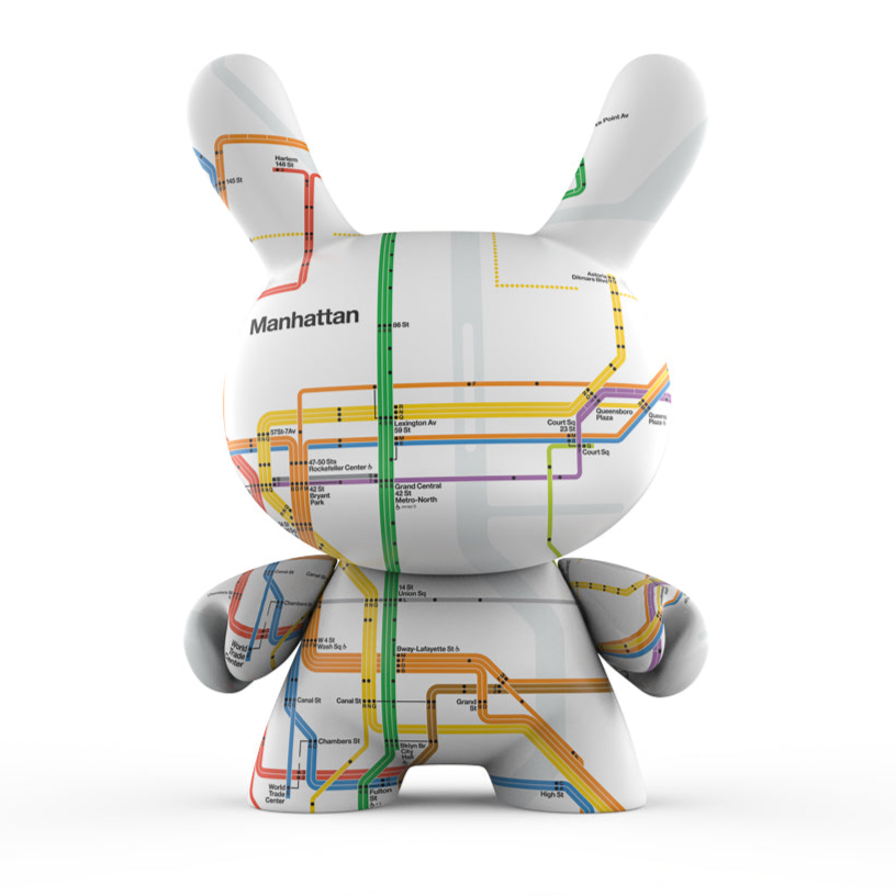 Metropolitan Transportation Authority x Kidrobot - MTA New York City Subway Map Dunny 8" Vinyl Art Figure (CONCEPT))