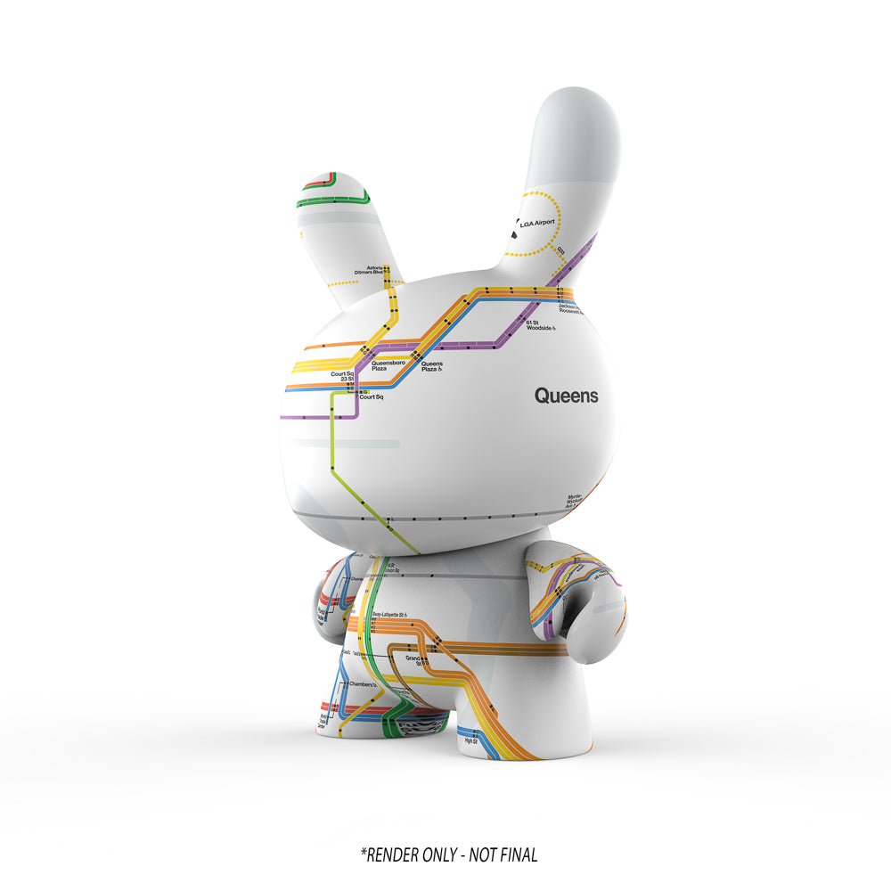 Metropolitan Transportation Authority x Kidrobot - MTA New York City Subway Map Dunny 8" Vinyl Art Figure (CONCEPT))