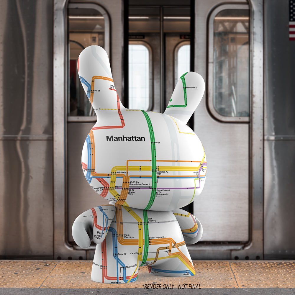 Metropolitan Transportation Authority x Kidrobot - MTA New York City Subway Map Dunny 8" Vinyl Art Figure (CONCEPT))
