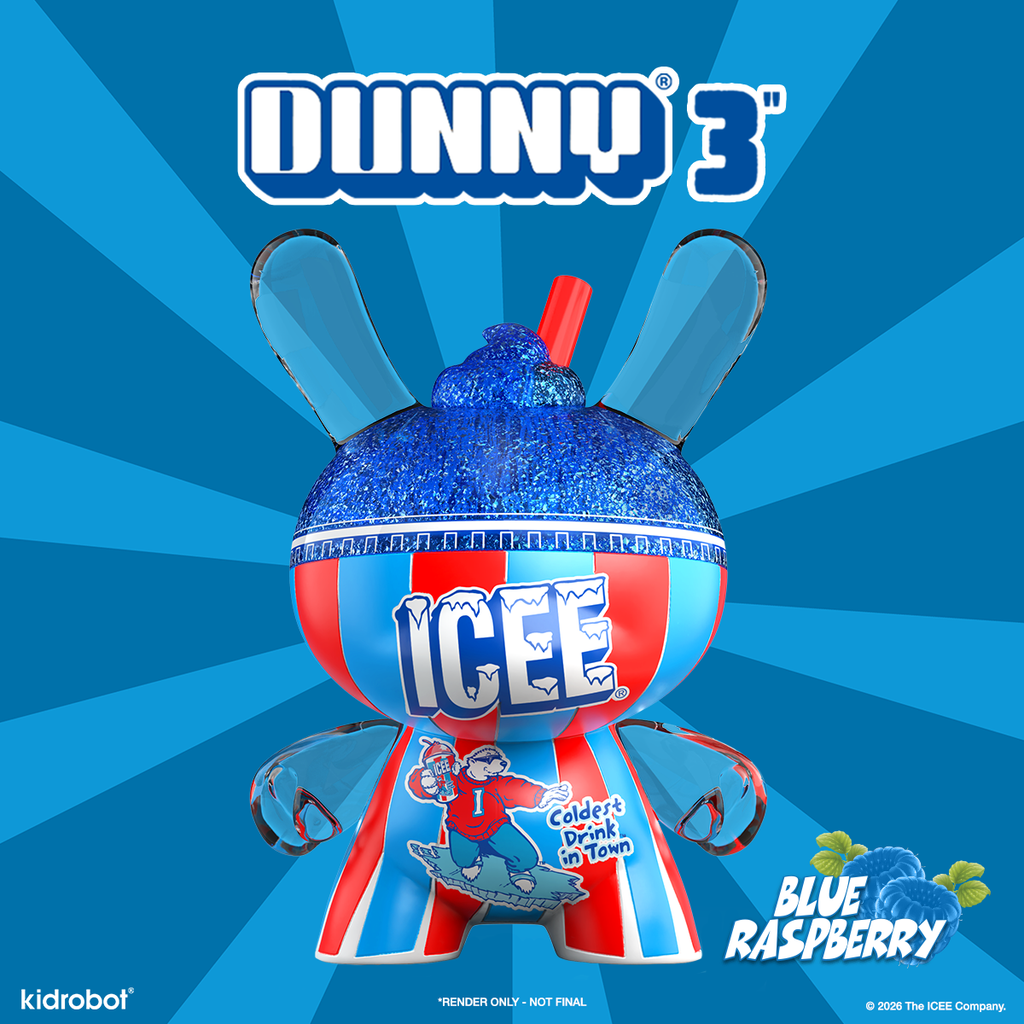 Kidrobot & ICEE® - Blue Raspberry ICEE 3" Resin Dunny Art Figure - SDCC Debut (PRE-ORDER)