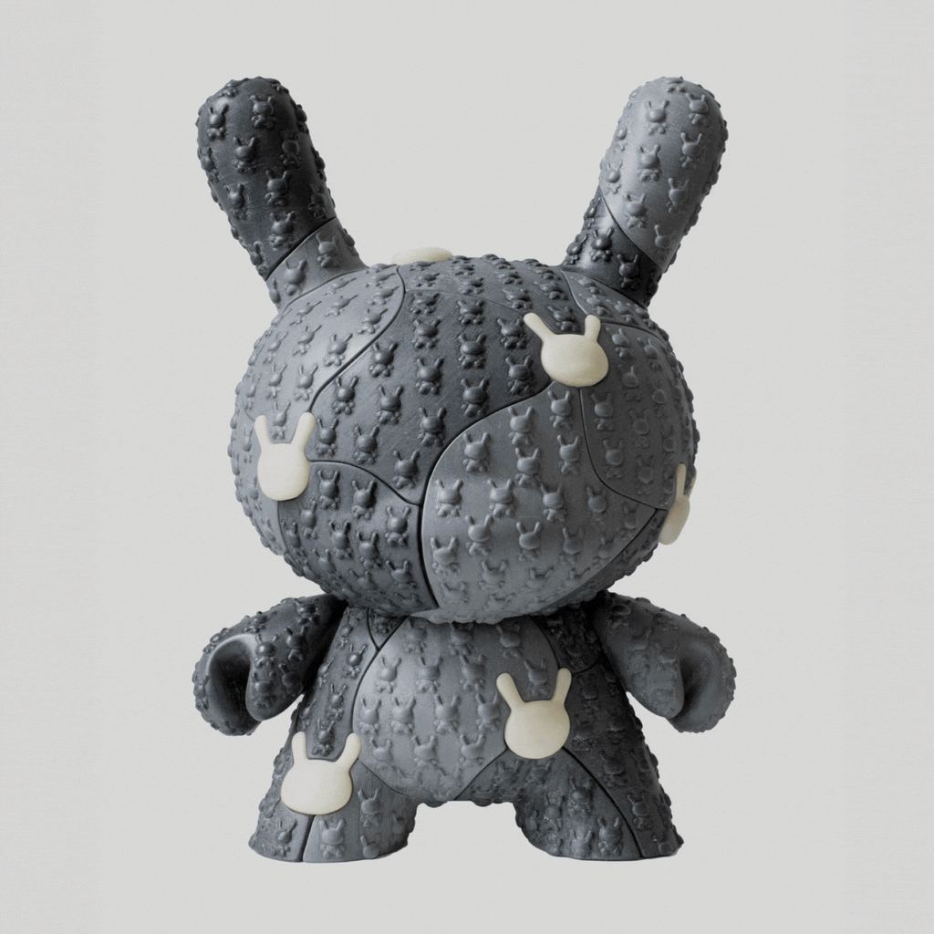 Kidrobot x Locknesters Puzzle Dunny 20" Glow-in-the-Dark Art Figure - Monochrome Exclusive - Limited Edition of 20 (PRE-ORDER)