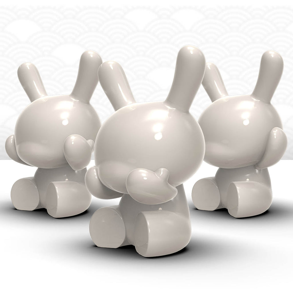 Three Wise Dunnys 5” Porcelain 3-Pack - White Edition - Limited Edition of 500 - SOLD OUT